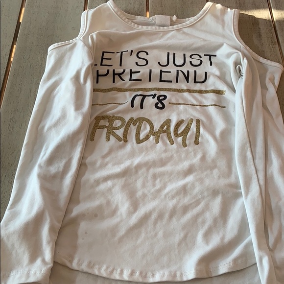 justice long sleeve shoulder shirt 👚 - Picture 1 of 5